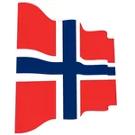 Ondulé drapeau de la Norvège