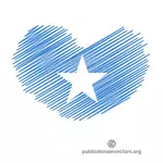 Somalische vlag in hart vorm