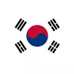Vektor vlajka Jižní Koreje