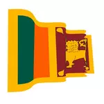 Bergelombang bendera Sri Lanka