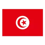 Vektor flagga Tunisien