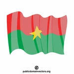 Drapeau du Burkina Faso vector vectoriel clip art