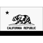 Černobílá vlajka Kalifornie republika vektorový obrázek