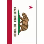 Flagga Kalifornien Republiken vertikala vektorbild