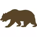 Image clipart vectoriel d'ours du drapeau de la Californie