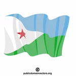 Vlag van Djibouti vector clip art