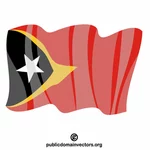 Flagget til øst-Timor vektorgrafikk utklipp