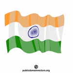 Vettore della bandiera dell'India