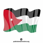 ヨルダンベクトルクリップアートの旗