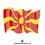 Nordmakedoniens nationella flagga