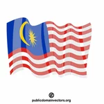 De nationale vlag van Maleisië