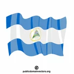 Nicaraguas nationella flagga