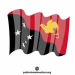 Vlajka Papuy Nové Guiney vektorový klipart