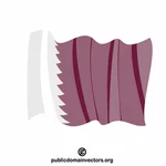 Vlag van Qatar vector