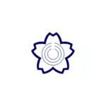 Immagine vettoriale del sigillo blu di Sakuragawa