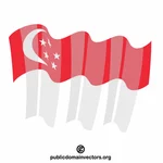 Imagen prediseñada vectorial de la bandera de Singapur