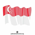 Vettore della bandiera di Singapore