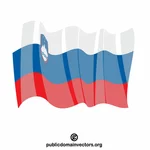Clip art vettoriale della bandiera della Slovenia