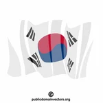 दक्षिण कोरिया वेक्टर का ध्वज