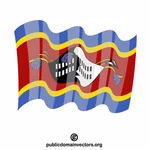 Bandiera della ClipArt vettoriale dello Swaziland