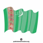 Flagget til turkmenistanske vektorgrafikk utklipp