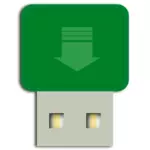 Immagine vettoriale unità flash mini verde