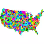 Mapa USA nízké poly