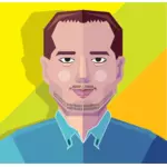 Colorful male vector image