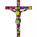 Imagine de vector florale crucifix