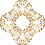 Croix florale d'or