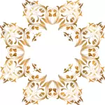 Circulaire frame met glanzend blad decoratie