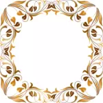 Image of round floral frame
