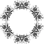 Kreis-florale Vektor-silhouette