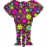 Flowery elephant image