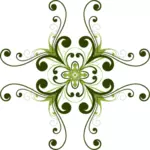 תמונה של עיצוב פרחוני עם ארבעה עלי כותרת מופשט.