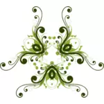 中色调的绿色绘图三角花卉帧