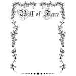 Bill of fare vector image