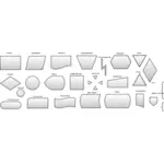 Flow chart elements vector image