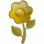 Kwiat żółty połysk na macierzystych grafiki wektorowej