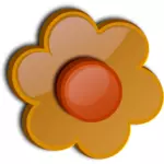 Gloss ocher flower vector image