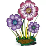 Flores en imagen vectorial de esponja