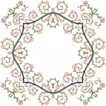 पॉश पुष्प patterned फ्रेम की छवि