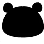 Bear silhouette vector image