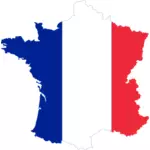 फ्रांस झंडा मानचित्र
