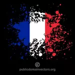 Bläck sprut med fransk flagg