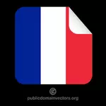 프랑스 국기와 직사각형 스티커