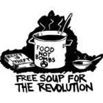 Supa gratuit pentru revoluţie semn vector imagine