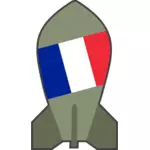 Vector graphics of hypothetical French nuclear bomb