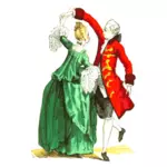 trajes de dança de salão francesa do século 18