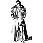 Wysoki mężczyzna w odzież vintage